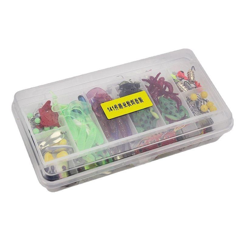 141pcs Fishing Lures Set Multi-Saltwater Freshwater Baits PVC Material