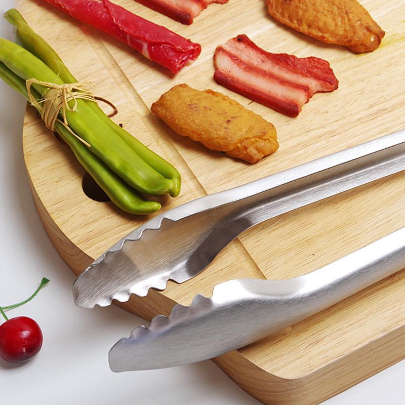 18 Zoll professionelle, extra lange Zange mit Griffen aus Akazienholz, robuste Grillzange