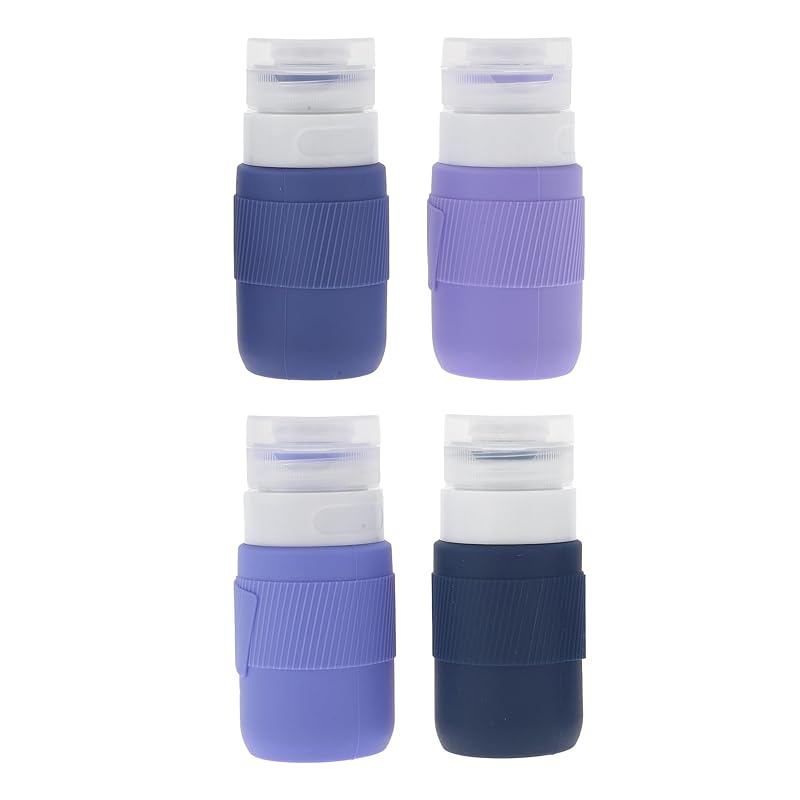 

VOCOSTE travel bottle shampoo bottle refill bottle travel set small container convenience business trip for travel 60ml set of 4 Purple