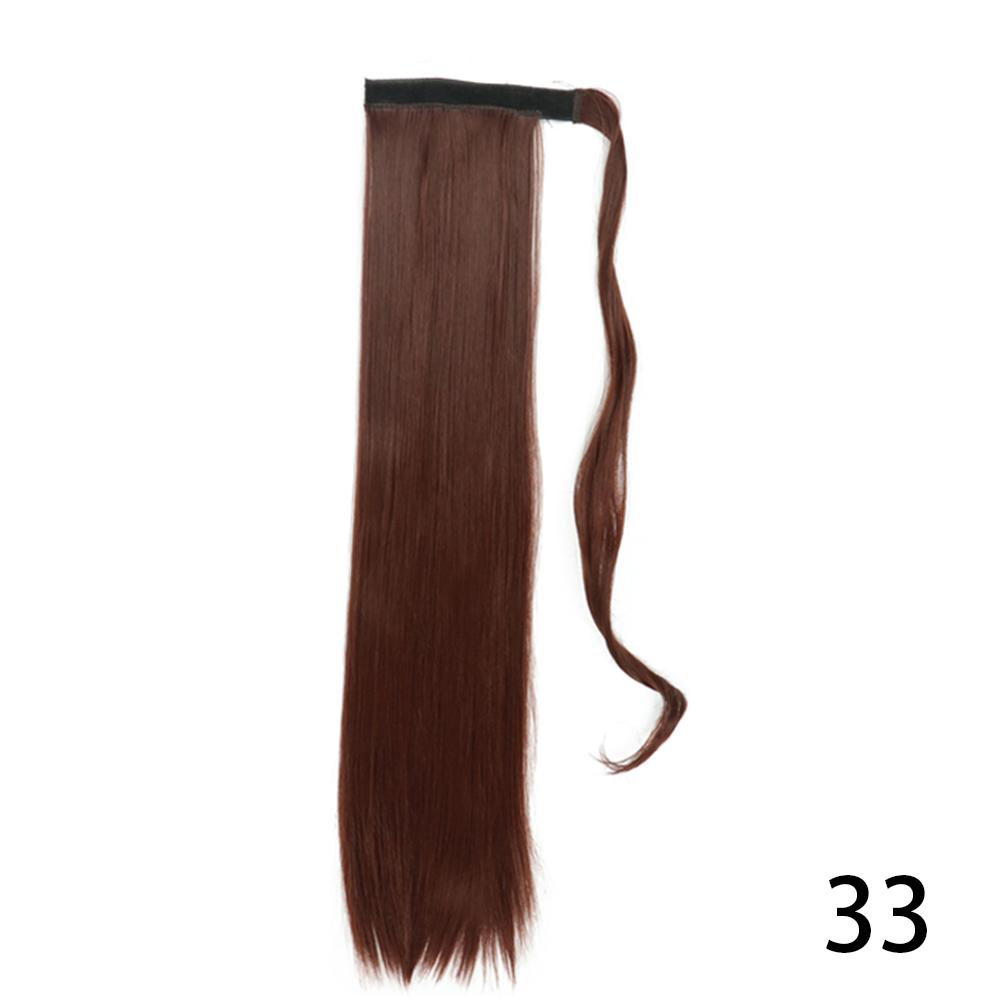 MISS WIG Women Synthetic Long Straight Ponytail Extensions Heat Resistant Hair 22 and 34 Inch Wrap Around Pony Hairpiece for Women