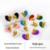 18K Gold Plated Titanium Steel Heart Stud Earrings - Color Block Design, Light Luxury Women's Jewelry.