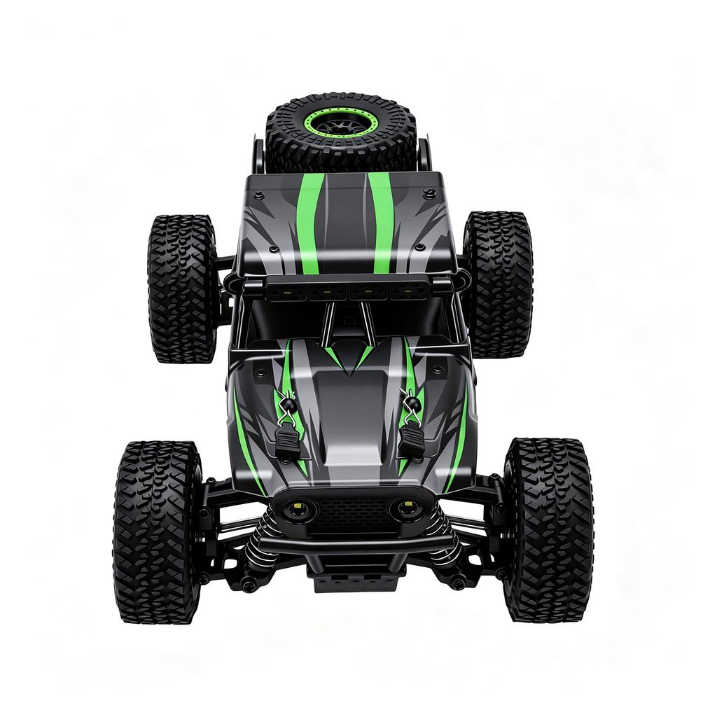 1 18 Scale RC Car, 2.4GHz 4WD 45 Km h High Speed Off Road Remote Control Vehicle with LED Lights