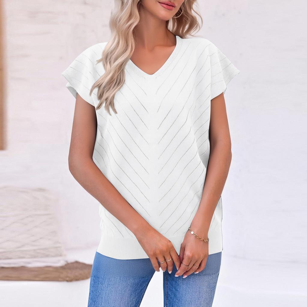 Women's Casual, Stylish, Comfortable V-Neck Sleeveless Sweater Top