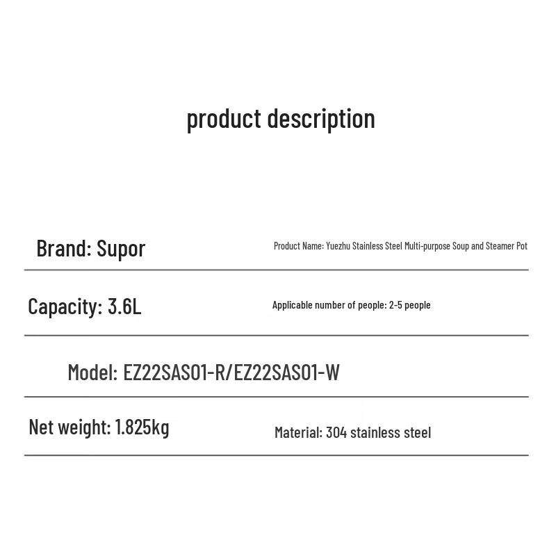 Supor Multi-Purpose Double-Layer Steamer Pot