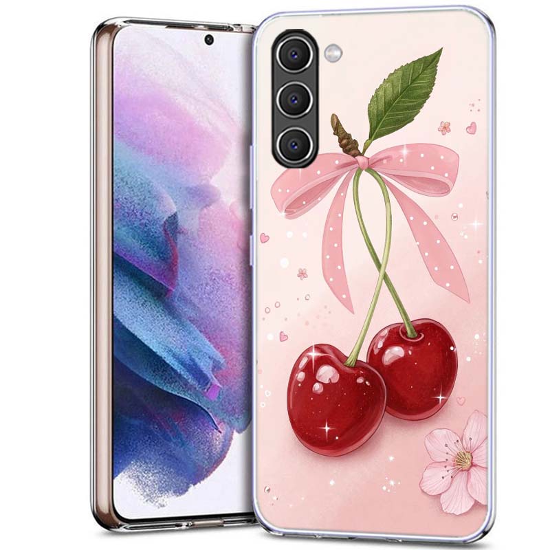 Cherry Bow Phone Case for Samsung A54 A14 A24 A34 A17 A37 A57 A55 A35 A25 A15 A13 A23 A33 A53 A07 A05S A04S A03 A73 Galaxy Note