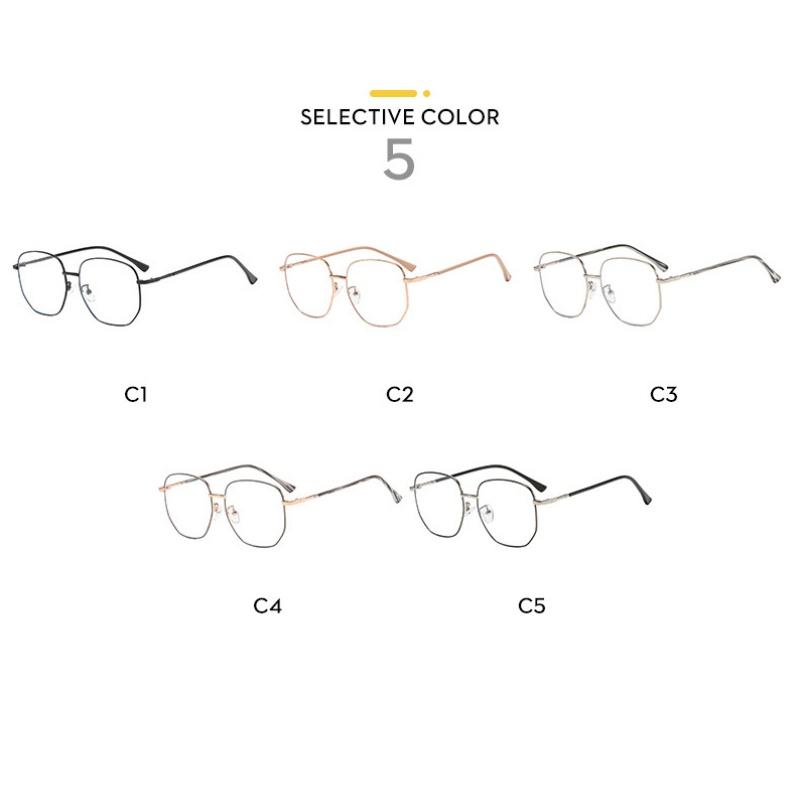 Women's Glasses Men's Fashion Large Frame Metal Glasses