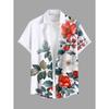 Summer Plus Size Men's Shirt 3D Print Hawaiian Shirts Button Up Beach n
