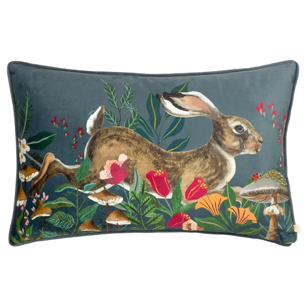 Wylder Nature Wild Gardens Velvet Hare Cushion Cover