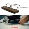 Ultra - Thin Reading Glasses With Portable Flat Case Lightweight Metal Frame Portable Readers For Clear Vision +1.00 To +3.50