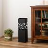 Azumaya-kk Umbrella Stand, Black, Steel, Removable Water Tray, Approx. W15.5 X D15.5 X H49cm, Slim, Square, for Entryways, LFS-186BK