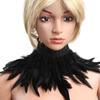 Halloween Dress-up Feather Lace Cape, Black Decorative Shawl for Party, Catwalk and Photoshoot