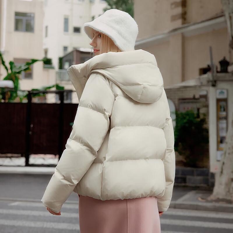 Tanboer Women's Short Hooded 90% Duck Down Jacket