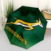 Springboks, Rugby Automatisches Öffnen und Schließen, 8-Rippen-Struktur Tragbarer Regenschirm, Geeignet für Männer und Frauen in allen Jahreszeiten, Perfektes Geschenk