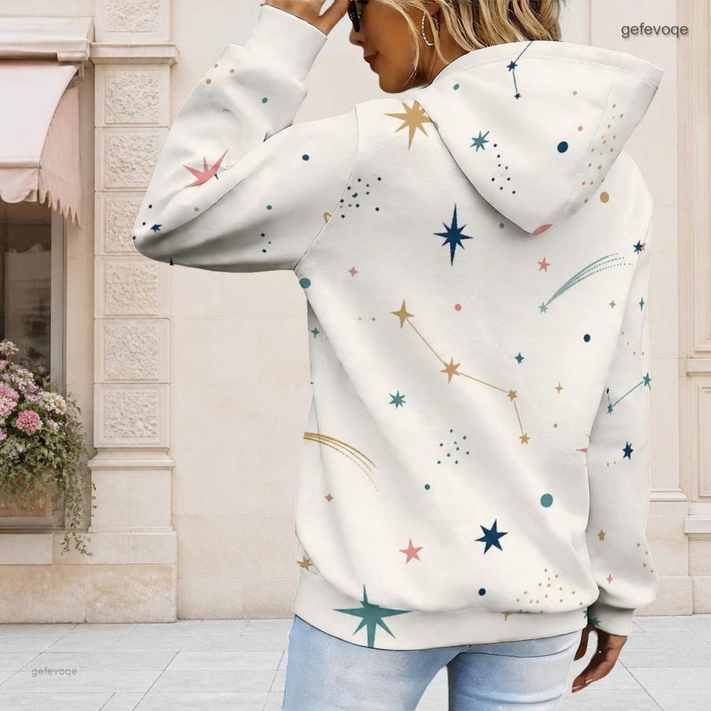 Ladies Plus Size Drawstring Hooded Sweatshirt Long Sleeve Loose Soft Casual Leisure Street Top
