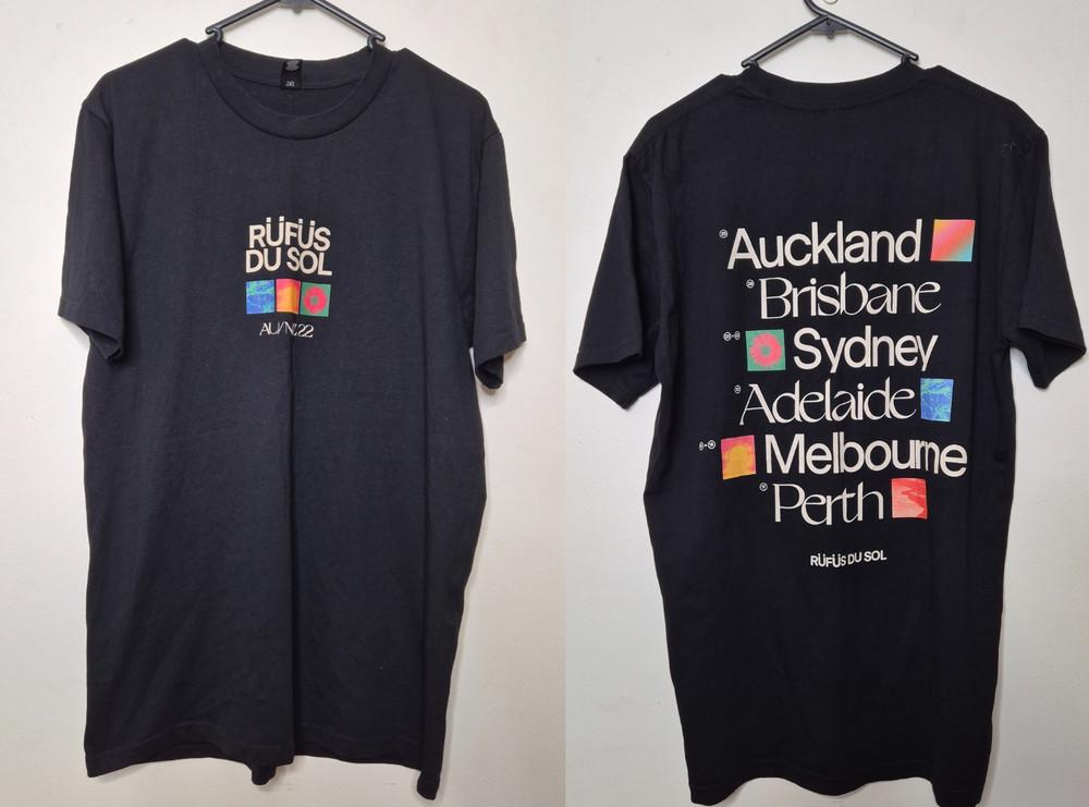 Rüfüs Du Sol AU NZ Tour 2022 Tour Black Tshirt All Sizes Unisex T-Shirt S