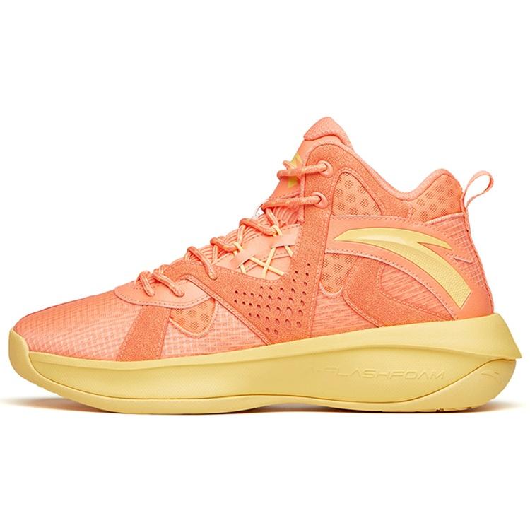 ANTA Shock The Game 2 High Top Shoes Orange Yellow Men s 112211620S-8 EU 44.5