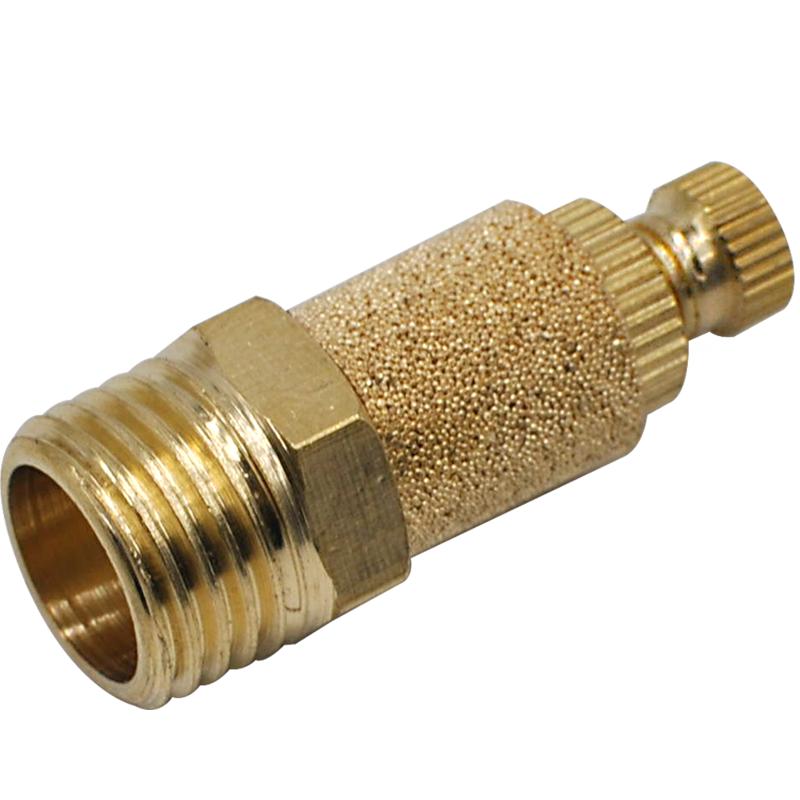 BSL Muffler Silencer Sound Reduction Joint with Long/Flat Head Throttle Flow Limiter Valve 4V210 Flat Head - 01 1/8 Thread