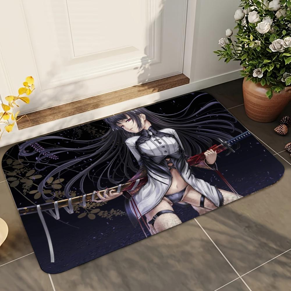 1pc Sexy Japan Anime Girl Bathroom Absorbent Mats Anti-Slip Mats Home Decor Supplies Carpets Home Kitchen Floor Mats