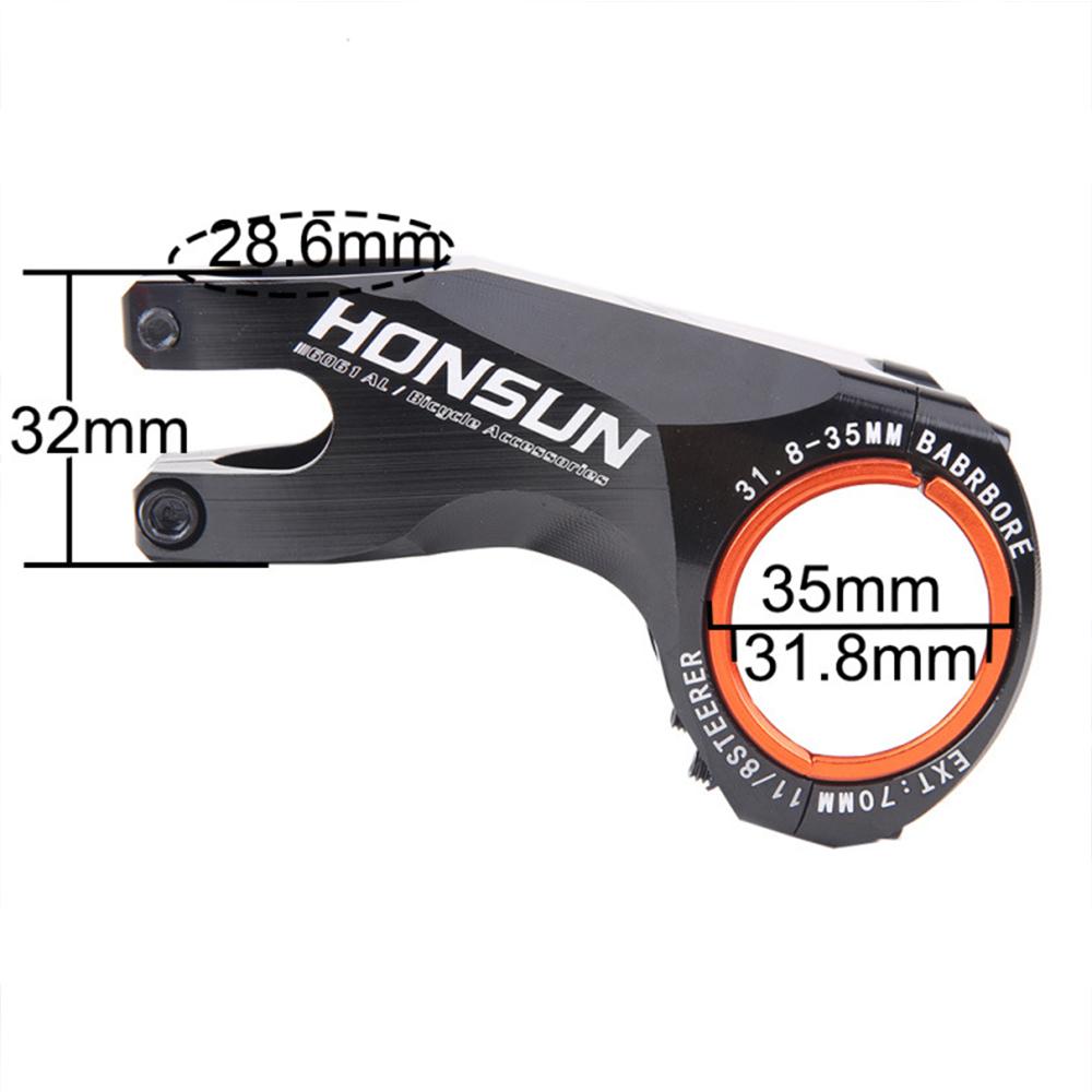 Wspornik rowerowy CNC ujemny 17 stopni 31,8/35*70 MM XC rower górski mostek ze stopu aluminium odpowiedni do roweru górskiego XC/szosowego