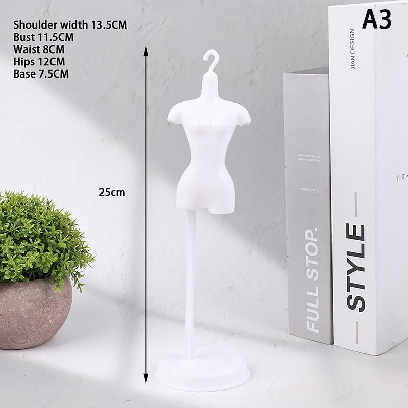 Innovative Scale 1:6 Mini Black White Display Stand Holder Standing Toy Doll Accessories Dress DIY Clothes Mannequin Model