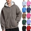 Mens Hoodies Fleece Hooded Sweatshirts Full-Zip Long Sleeve ThickPullover Winter Fall  Outerwear
