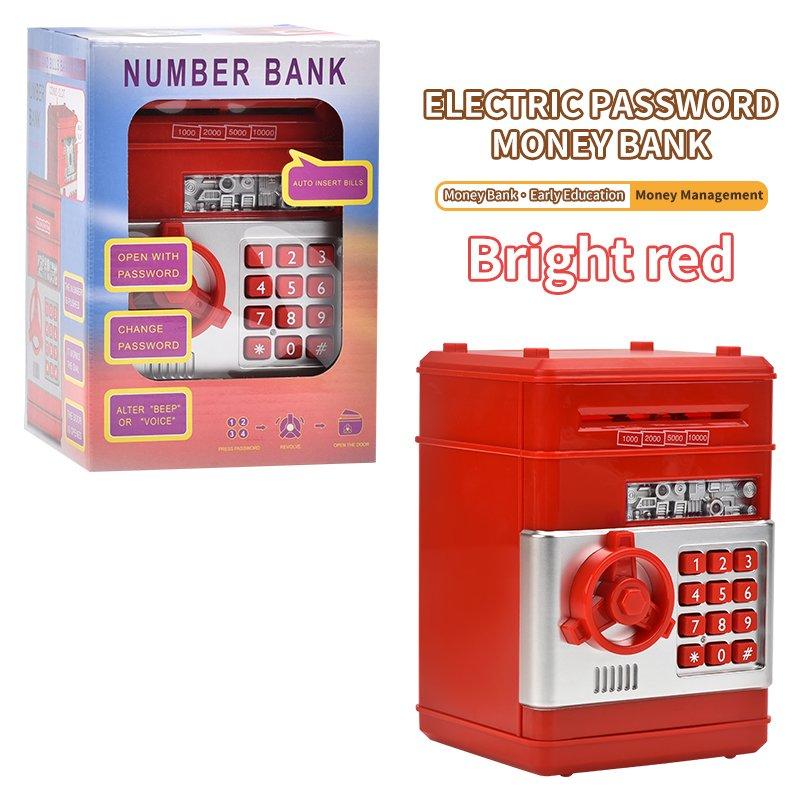 

Банкомат Электронный Сейф Копилка С Паролем Подарок Для Детей Вместимость Большая Bright Red