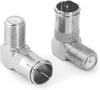 TKY 90 Degree Conversion Push Female To Large Capacity F-type Connector, F-type Plug, Type, F-type Male, (50)