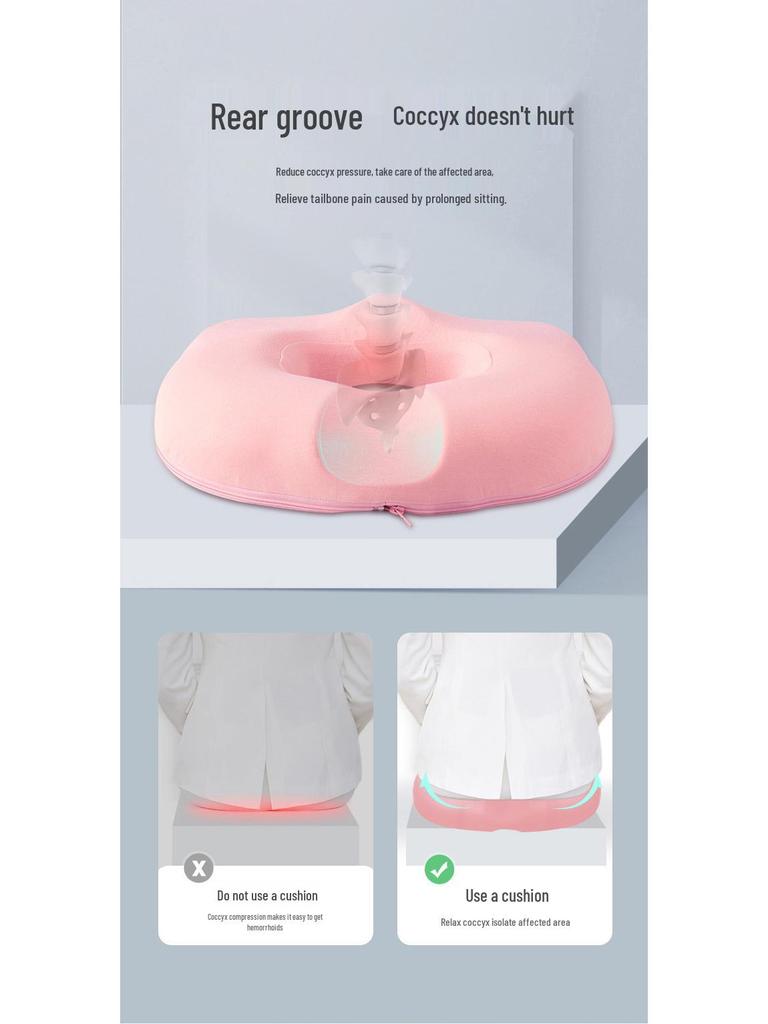 Memory Foam Hemorrhoid Relief Cushion - Round, Universal, and Ideal for Long Sitting