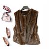 Fur fox fur vest vest fluff waist drawstring mink vest spring new chest protection warm back women