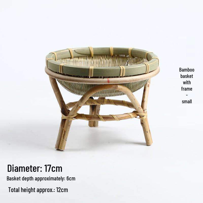 Handmade Bamboo Weaving Fruit and Snack Basket - Tricycle Design Ornament