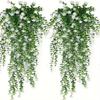 3pcs, Artificial Hanging Plants Fake Hanging Plant Faux Eucalyptus Leaf Greenery Vine Outdoor UV Resistant Plastic Plants