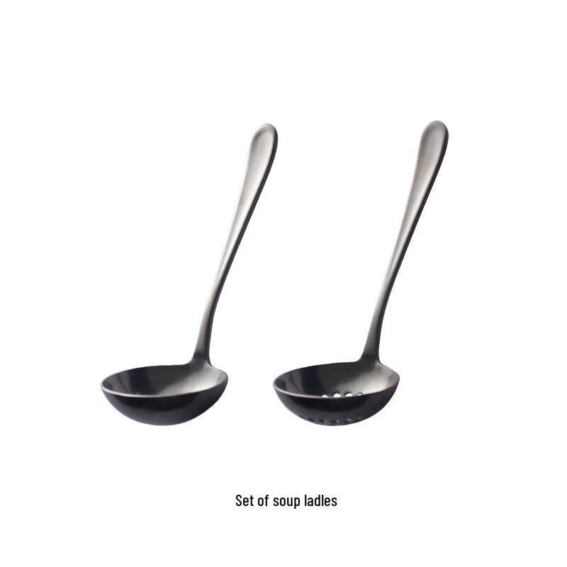 cmaos Stainless Steel Soup Ladle & Strainer Set