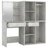 LED Vanity Table with 2 Cabinets Concrete Grey Engineered Wood