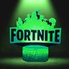 Fortnite Battle Royale Led 3D Night Light For Kids + Remote Control
