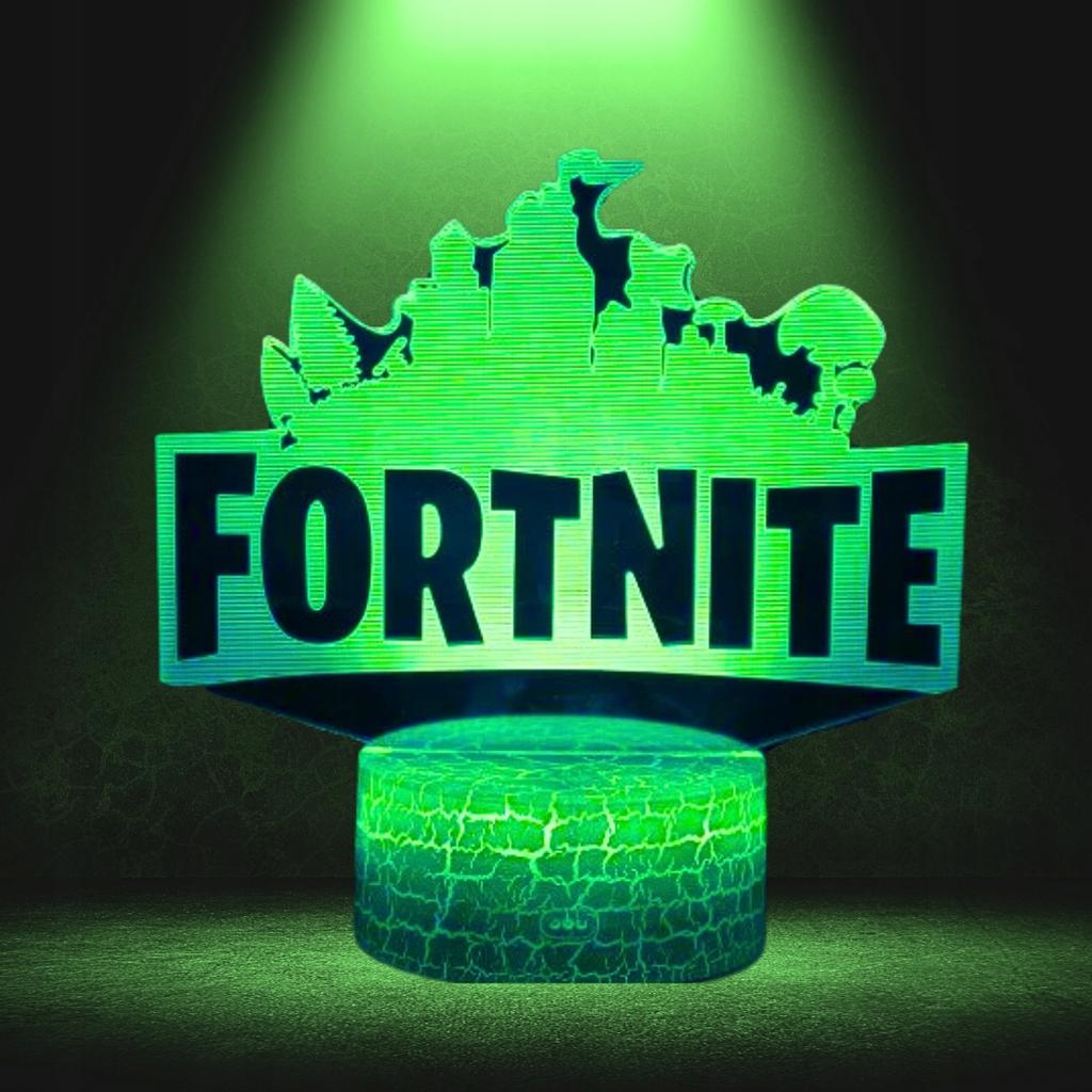 Fortnite Battle Royale Led 3D Night Light For Kids + Remote Control