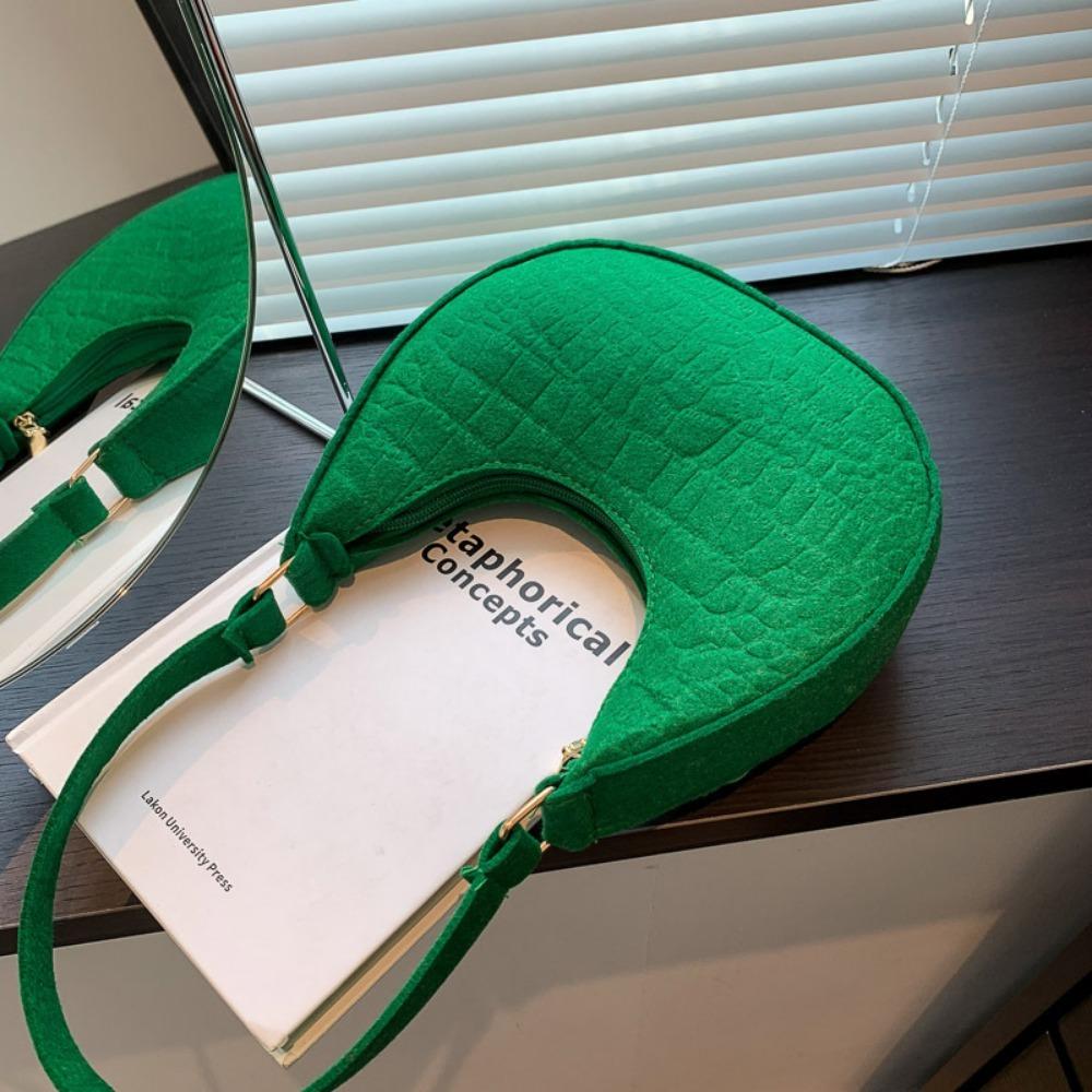 

Solid color temperament women s bag fashionable summer new stone pattern armpit bag casual single shoulder handbag зелёный