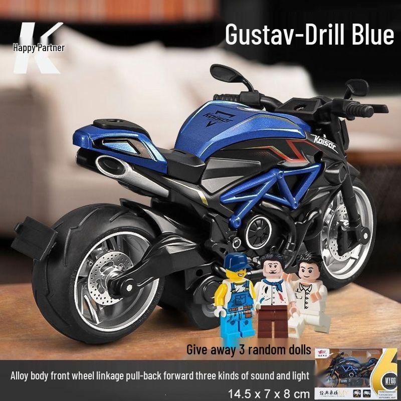 Alloy Motorcycle Model Toy for Boys - Racing Car Ornament and Decompression Toy