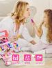 Opard Washes off with Cute makeup set for girls Gift for girls Kids cosmetics Makeup set for nail nail makeup integrated storage mirror water!