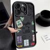 Funda Mate con Estampado de Letrero Para iPhone 16 Pro Max 15 Plus 14 Pro 13 12 11 XS XR 8 7 TPU Suave a Prueba de Golpes Carcasa Cubierta de Teléfono