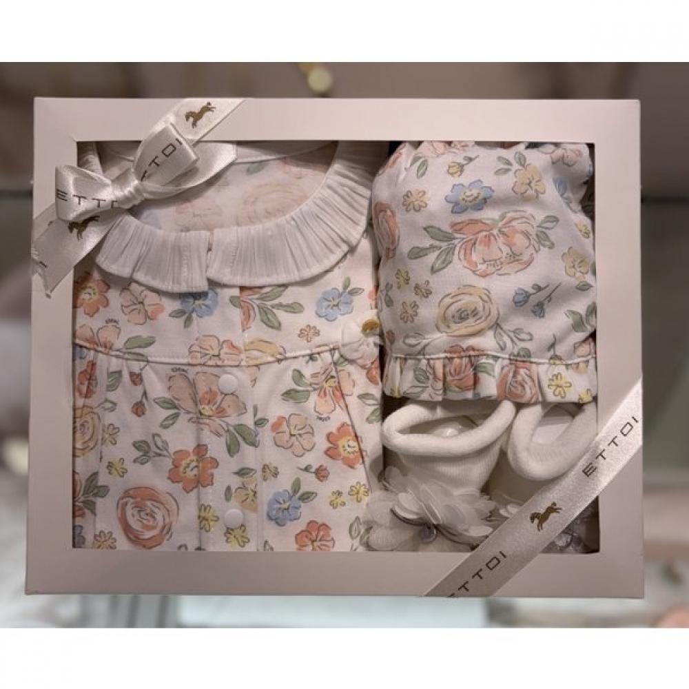 

Ettoi Baby Suit X Lora Mo X Socks Set Mikael 07s117582s2 white/6M(75)