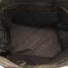 Prada Logo Embossing Handbag Tote Bag Brown Calfskin/Nylon Unisex Used