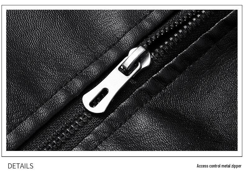 Plus Size Men's Korean Style Lapel PU Leather Jacket - Autumn Collection