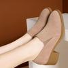 Fashion Women's Coarse Heel Shoes Spring New Pointed Suede Sleeve Anti-slip Wear-resistant Weigh-in High Heels