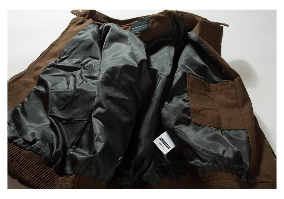ORIGTEEN Men's Vintage Stand Collar Workwear Jacket - Retro American Spring/Autumn Style