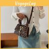 Chic Vintage Leopard Print Commuter Small Square Bag Fashionable And Versatile For Daily Use