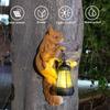 Squirrel Pendant Lamp Solar Decoration Piece Outdoor Garden Ornament Gardening Supplies Garden Resin Handicrafts