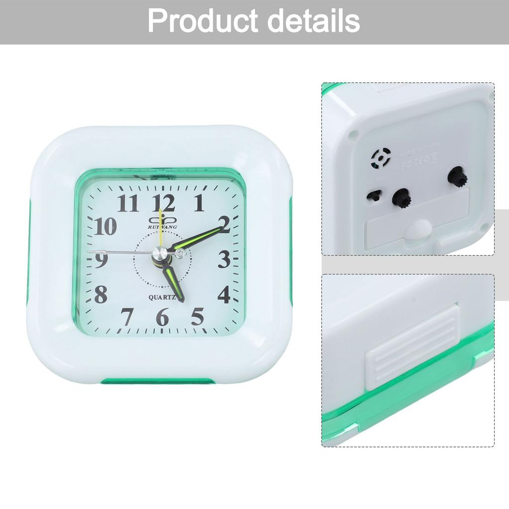 1 Pcs Brand New High Quality Bedroom Home Decorations Kitchen Clock Radios Alarm Clock Clock 9.5*9.5*4cm Green