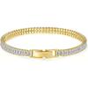 MINDDHA 14K Gold/White Gold Plated Cubic Zirconia Tennis Bracelet | Silver, Gold Bracelet for Women | Rectangle, Square, Round Shape CZ Stone | Width