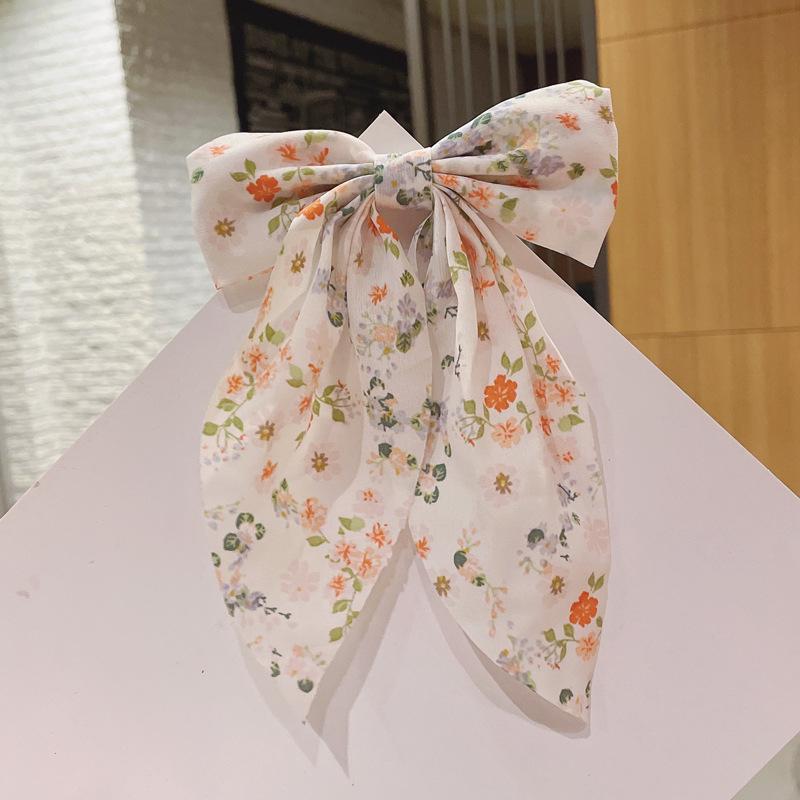 

2021 Корейская заколка-конский хвост с цветочным бантом для женщин