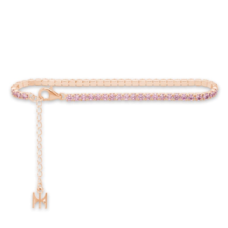 

MACIER [S925] Pink Mini Tennis Bracelet (Rose Gold) pink (rose gold)